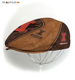 Illinois Fighting Illini NCAA3 Jeff Cap, Flat Cap, Driving Cap M52