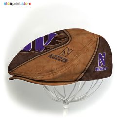Northwestern Wildcats NCAA4 Jeff Cap, Flat Cap, Driving Cap M52