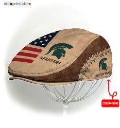 Michigan State Spartans NCAA2 Jeff Cap, Flat Cap, Driving Cap M55