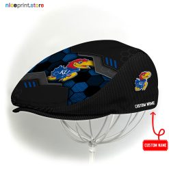 Kansas Jayhawks NCAA Jeff Cap, Flat Cap, Driving Cap M53