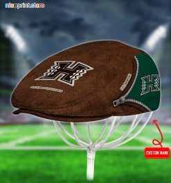 Hawaii Rainbow Warriors NCAA2 Jeff Cap, Flat Cap, Driving Cap M27