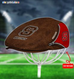 NC State Wolfpack NCAA2 Jeff Cap, Flat Cap, Driving Cap M27