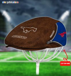 SMU Mustangs NCAA2 Jeff Cap, Flat Cap, Driving Cap M27