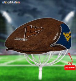 West Virginia Mountaineers NCAA2 Jeff Cap, Flat Cap, Driving Cap M27