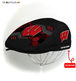 Wisconsin Badgers NCAA Jeff Cap, Flat Cap, Driving Cap M53