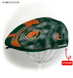 Miami Hurricanes NCAA Jeff Cap, Flat Cap, Driving Cap M57