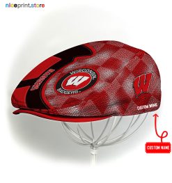 Wisconsin Badgers NCAA Jeff Cap, Flat Cap, Driving Cap M57