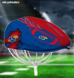Kansas Jayhawks NCAA Jeff Cap, Flat Cap, Driving Cap M48