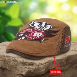 Wisconsin Badgers NCAA Jeff Cap, Flat Cap, Driving Cap M62