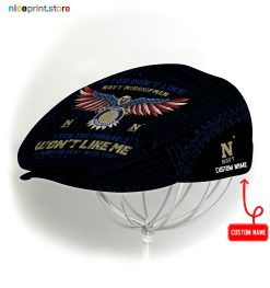 Navy Midshipmen NCAA2 Jeff Cap, Flat Cap, Driving Cap M59