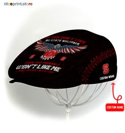 NC State Wolfpack NCAA2 Jeff Cap, Flat Cap, Driving Cap M59