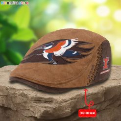 Illinois Fighting Illini NCAA3 Jeff Cap, Flat Cap, Driving Cap M62