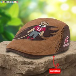 Washington State Cougars NCAA3 Jeff Cap, Flat Cap, Driving Cap M62