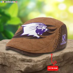 Northwestern Wildcats NCAA4 Jeff Cap, Flat Cap, Driving Cap M62