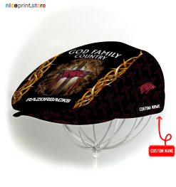 Arkansas Razorbacks NCAA Jeff Cap, Flat Cap, Driving Cap M60