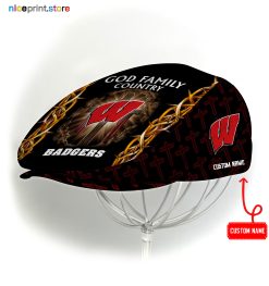 Wisconsin Badgers NCAA Jeff Cap, Flat Cap, Driving Cap M60