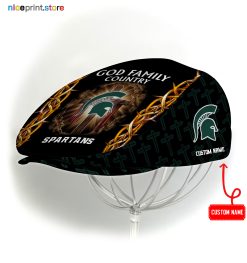 Michigan State Spartans NCAA2 Jeff Cap, Flat Cap, Driving Cap M60