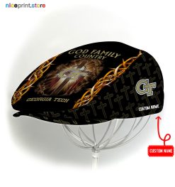 Georgia Tech Yellow Jackets NCAA3 Jeff Cap, Flat Cap, Driving Cap M60