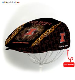 Illinois Fighting Illini NCAA3 Jeff Cap, Flat Cap, Driving Cap M60