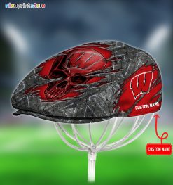 Wisconsin Badgers NCAA Skull Jeff Cap, Flat Cap, Driving Cap M65