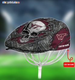 Virginia Tech Hokies NCAA2 Skull Jeff Cap, Flat Cap, Driving Cap M65