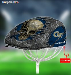 Georgia Tech Yellow Jackets NCAA3 Skull Jeff Cap, Flat Cap, Driving Cap M65
