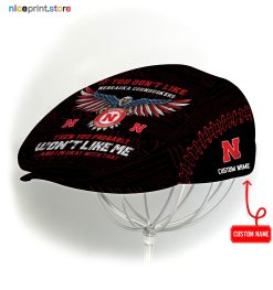 Nebraska Cornhuskers NCAA Jeff Cap, Flat Cap, Driving Cap M59