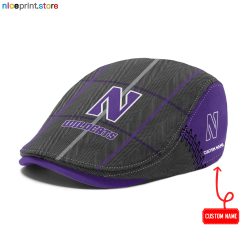 Northwestern Wildcats NCAA4 Flat Cap, Driving Cap M67