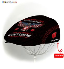 Wisconsin Badgers NCAA Jeff Cap, Flat Cap, Driving Cap M59