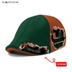 Miami Hurricanes NCAA Ivy Cap, Flat Cap M02