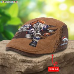 Denver Broncos NFL Jeff Cap, Flat Cap, Driving Cap M62