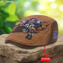 New York Giants NFL Jeff Cap, Flat Cap, Driving Cap M62