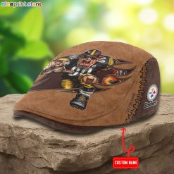 Pittsburgh Steelers NFL Jeff Cap, Flat Cap, Driving Cap M62