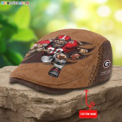 Georgia Bulldogs NCAA Jeff Cap, Flat Cap, Driving Cap M62