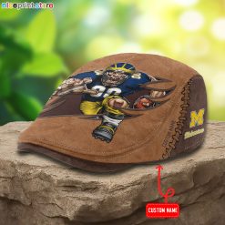 Michigan Wolverines NCAA Jeff Cap, Flat Cap, Driving Cap M62
