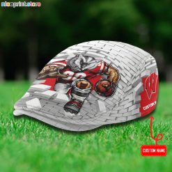 Wisconsin Badgers NCAA Flat Cap, Driving Cap M64