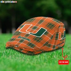Miami Hurricanes NCAA Flat Cap, Driving Cap M69
