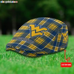 West Virginia Mountaineers NCAA2 Flat Cap, Driving Cap M69