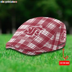 Washington State Cougars NCAA3 Flat Cap, Driving Cap M69