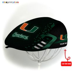 Miami Hurricanes NCAA Jeff Cap, Flat Cap, Driving Cap M70