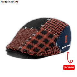 Illinois Fighting Illini NCAA3 Jeff Cap, Flat Cap, Driving Cap M75