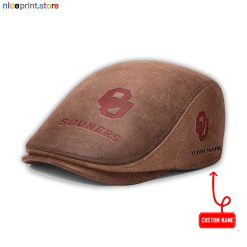 Oklahoma Sooners NCAA Leather Flat Caps M01
