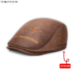 Texas Longhorns NCAA Leather Flat Caps M01
