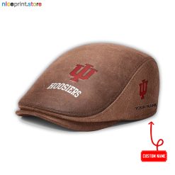 Indiana Hoosiers NCAA2 Leather Flat Caps M01