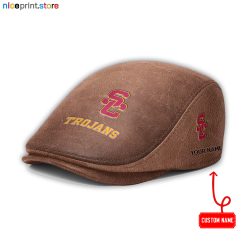 USC Trojans NCAA2 Leather Flat Caps M01