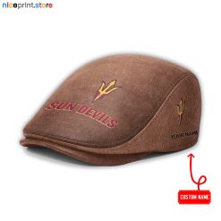Arizona State Sun Devils NCAA3 Leather Flat Caps M01