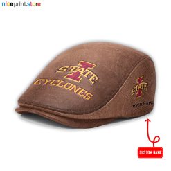 Iowa State Cyclones NCAA3 Leather Flat Caps M01
