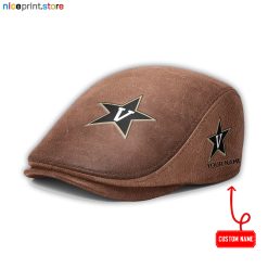 Vanderbilt Commodores NCAA3 Leather Flat Caps M01