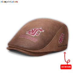 Washington State Cougars NCAA3 Leather Flat Caps M01