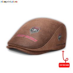 New Mexico Lobos NCAA4 Leather Flat Caps M01
